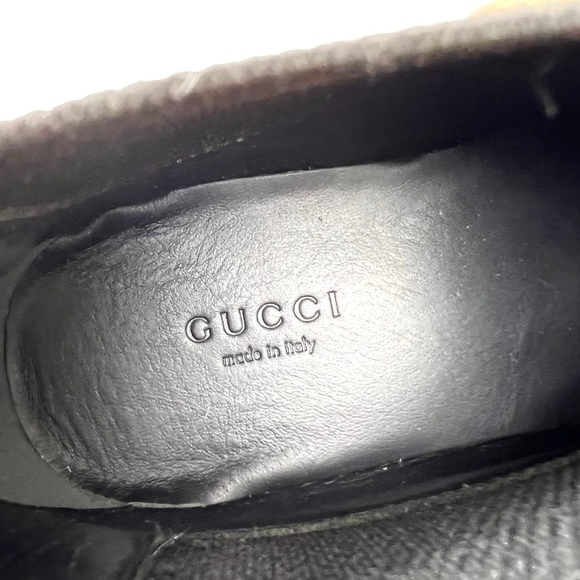 GUCCI Womens Cordovan Lux Leather Ankle Boot Black Size 38 EU - Picture 14 of 17